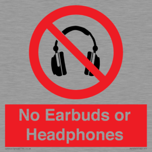 No Earbuds or Headphones